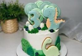 Детский торт с динозаврами