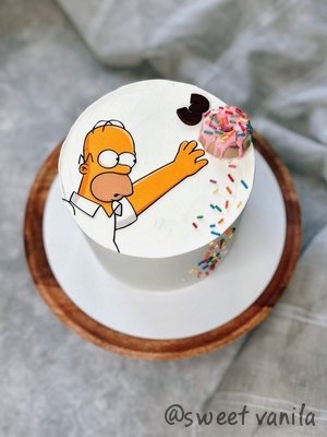 Торт с Гомером и пончиком